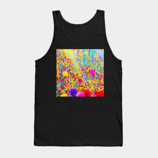 Abstract colors splashes and vibrant inspiring paint mixing and merging Tank Top